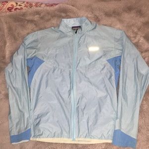 Light blue Patagonia windbreaker shell
